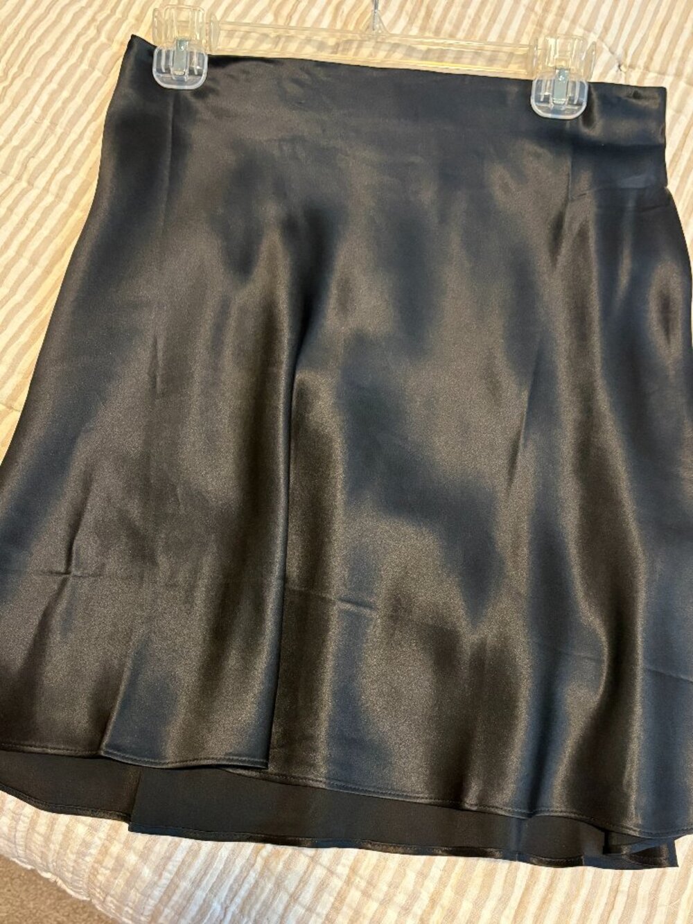 Quince Black Washable Silk Mini Skirt Size Medium